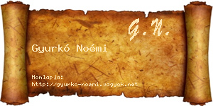 Gyurkó Noémi névjegykártya